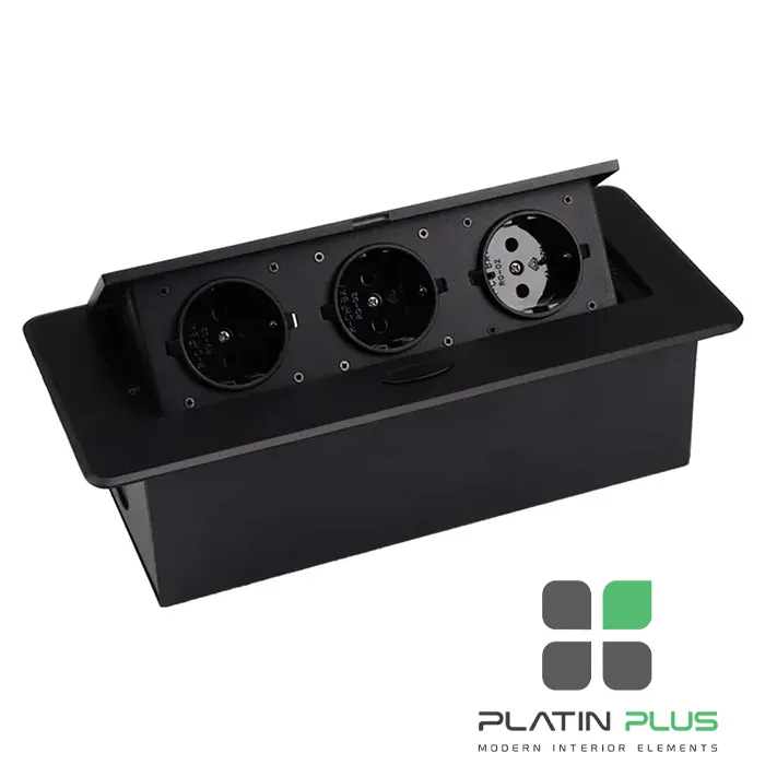 1070-2 پریز توکار پاپ آپ 3G پلاتین 1070 و 1071 مدل 3G | وارداتی | رنگ مشکی و طوسی