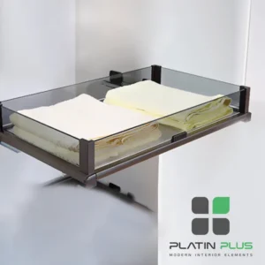کشو شیشه‌ای ریلی فانتونی J501-J510 سری ایتالین | نظم‌دهنده لوکس و شفاف کمد و کابینت