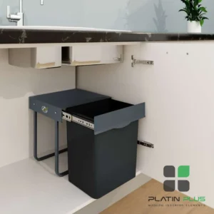 سطل زباله ریلی تک‌قلو آوات 101 یونیت ۳۰ سانت | رنگ ضد زنگ