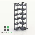 سوپر یخچالی آوات 715 - 701 | سازماندهنده کمد قدی کابینت با سبد دوبل (۴ تا ۱۲ سبد) - Image 2