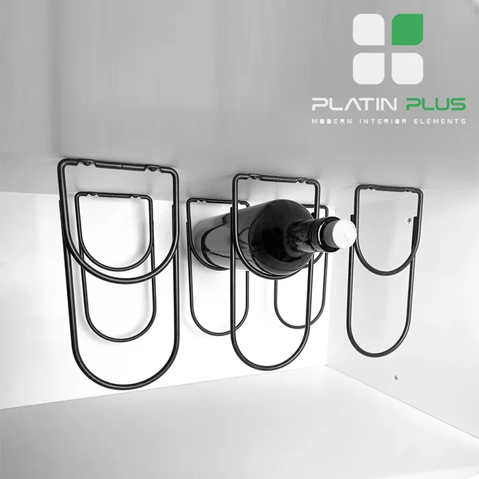 G090 رک دو طبقه جای بطری زیر کابینتی فانتونی G090 رنگ مشکی مات | نصب مخفی و مستحکم
