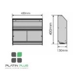 رک بین کابینتی فانتونی G101 استیل دوطبقه | نظمدهنده دیواری ادویه و روغن - Image 2