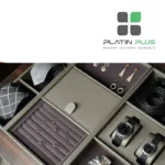 باکس چرمی ترکیبی جای گوشواره و انگشتر فانتونی J918 , J938 , J958 فرنچ استایل نظم‌دهنده لوکس زیورآلات