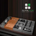 باکس چرمی ترکیبی جای گوشواره و انگشتر فانتونی J918 - J938 - J958 فرنچ استایل نظم‌دهنده لوکس زیورآلات - Image 2