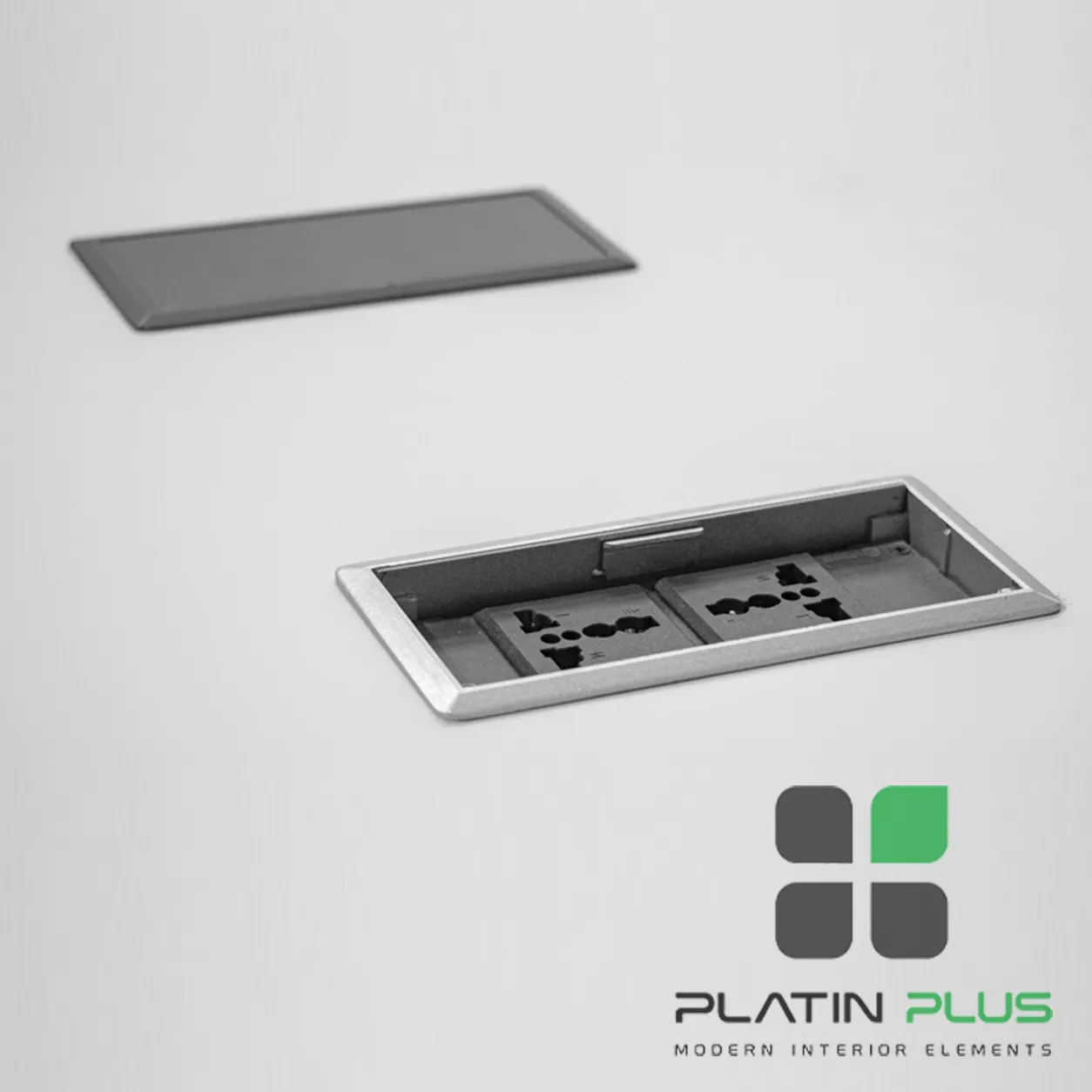N338 پریز برق پاکت دُر دفنی توکار فانتونی N338 , N339 با ۲ سوکت برق یونیورسال