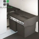 سطل زباله 32 لیتری پلاتین 4132 دو مخزنه کم ارتفاع با فیلتر نانو مناسب یونیت 40